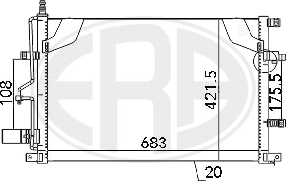 ERA 667124 - Kondensators, Gaisa kond. sistēma autodraugiem.lv