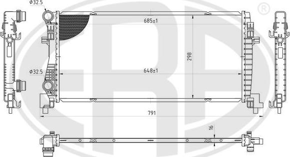 ERA 673451 - Radiators, Motora dzesēšanas sistēma autodraugiem.lv