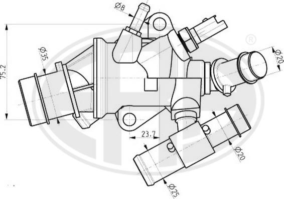 ERA 350215 - Termostats, Dzesēšanas šķidrums autodraugiem.lv