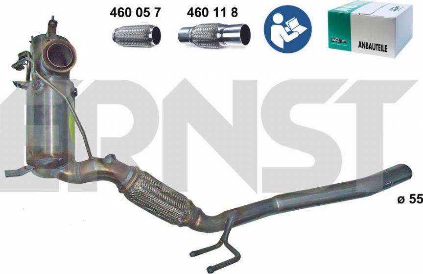 ERNST 910903 - Nosēdumu / Daļiņu filtrs, Izplūdes gāzu sistēma autodraugiem.lv