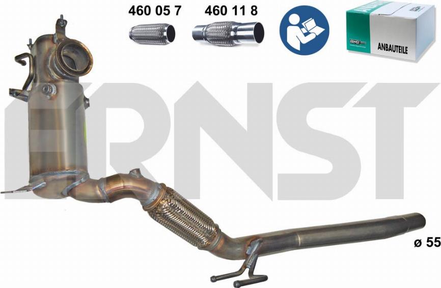 ERNST 910934 - Nosēdumu / Daļiņu filtrs, Izplūdes gāzu sistēma autodraugiem.lv