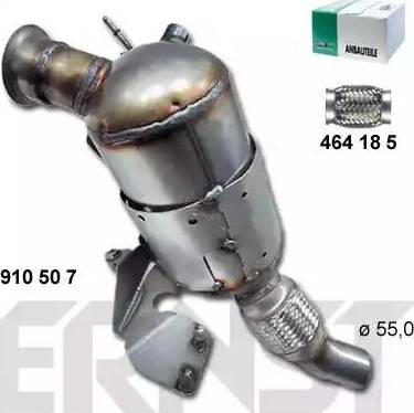 ERNST 910507 - Nosēdumu / Daļiņu filtrs, Izplūdes gāzu sistēma autodraugiem.lv