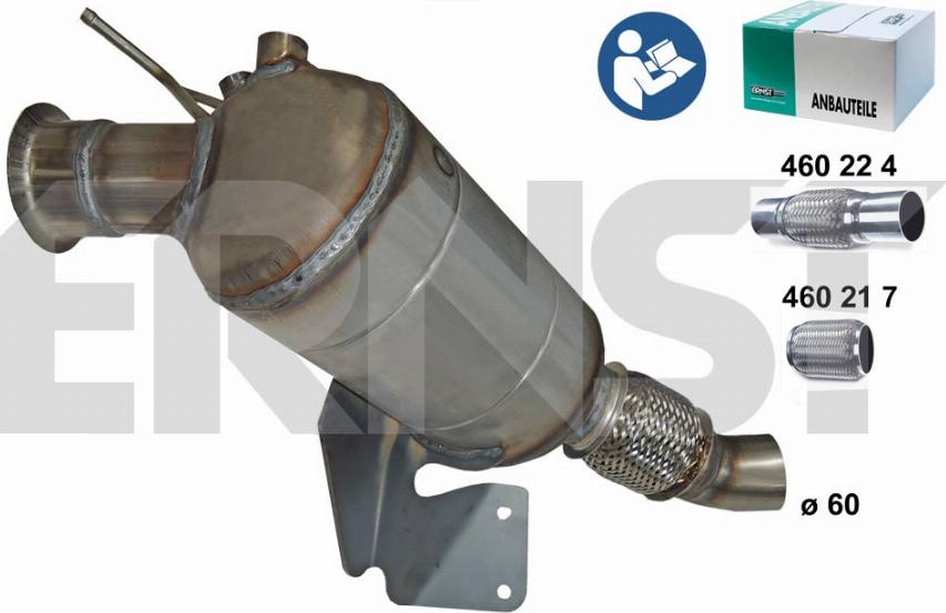 ERNST 920513 - Nosēdumu / Daļiņu filtrs, Izplūdes gāzu sistēma autodraugiem.lv