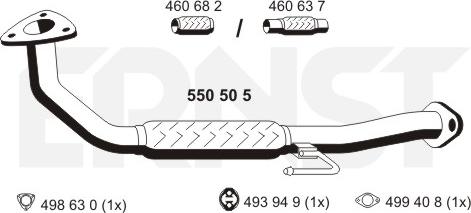 ERNST 550505 - Izplūdes caurule autodraugiem.lv