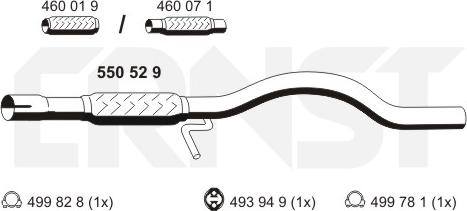 ERNST 550529 - Izplūdes caurule autodraugiem.lv