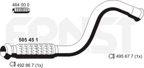 ERNST 505451 - Izplūdes caurule autodraugiem.lv
