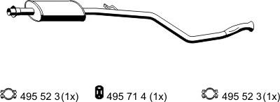 ERNST 500029 - Vidējais izpl. gāzu trokšņa slāpētājs autodraugiem.lv
