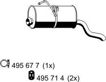 ERNST 500265 - Izplūdes gāzu trokšņa slāpētājs (pēdējais) autodraugiem.lv