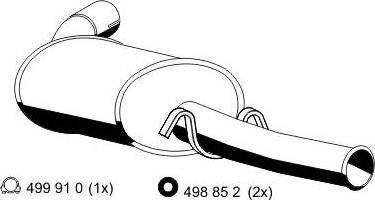 ERNST 515115 - Izplūdes gāzu trokšņa slāpētājs (pēdējais) autodraugiem.lv