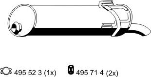 ERNST 510004 - Izplūdes gāzu trokšņa slāpētājs (pēdējais) autodraugiem.lv