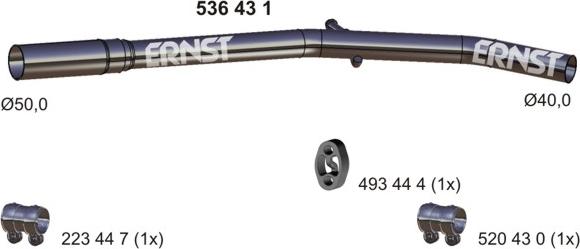 ERNST 536431 - Izplūdes caurule autodraugiem.lv