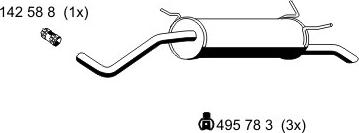 ERNST 530040 - Izplūdes gāzu trokšņa slāpētājs (pēdējais) autodraugiem.lv