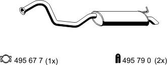 ERNST 525015 - Izplūdes gāzu trokšņa slāpētājs (pēdējais) autodraugiem.lv