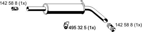 ERNST 645003 - Vidējais izpl. gāzu trokšņa slāpētājs autodraugiem.lv