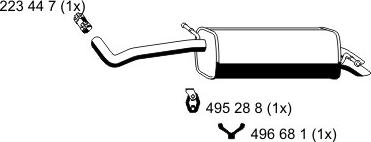ERNST 645102 - Izplūdes gāzu trokšņa slāpētājs (pēdējais) autodraugiem.lv