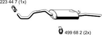 ERNST 640053 - Izplūdes gāzu trokšņa slāpētājs (pēdējais) autodraugiem.lv