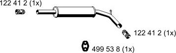 ERNST 640008 - Средний глушитель выхлопных газов autodraugiem.lv