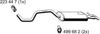 ERNST 640251 - Izplūdes gāzu trokšņa slāpētājs (pēdējais) autodraugiem.lv