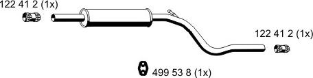 ERNST 642002 - Vidējais izpl. gāzu trokšņa slāpētājs autodraugiem.lv