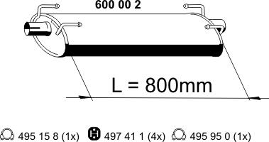 ERNST 600002 - Vidējais izpl. gāzu trokšņa slāpētājs autodraugiem.lv
