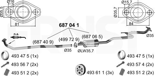 ERNST 687041 - Vidējais izpl. gāzu trokšņa slāpētājs autodraugiem.lv