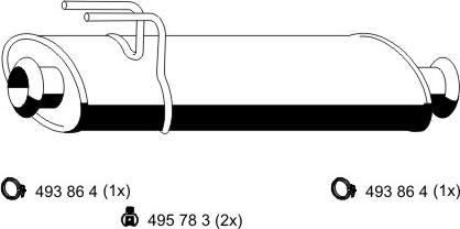 ERNST 048002 - Vidējais izpl. gāzu trokšņa slāpētājs autodraugiem.lv