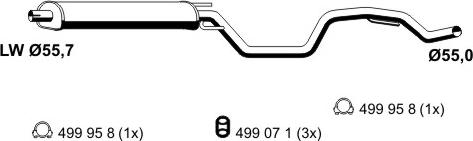 ERNST 043168 - Vidējais izpl. gāzu trokšņa slāpētājs autodraugiem.lv