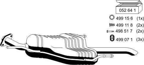 ERNST 042147 - Izplūdes gāzu trokšņa slāpētājs (pēdējais) autodraugiem.lv