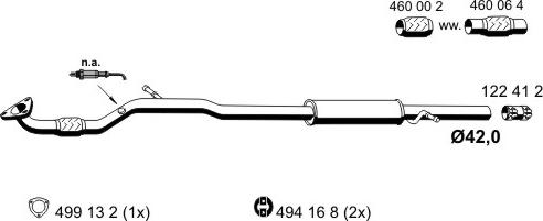 ERNST 055178 - Vidējais izpl. gāzu trokšņa slāpētājs autodraugiem.lv