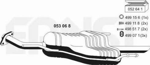 ERNST 053068 - Izplūdes gāzu trokšņa slāpētājs (pēdējais) autodraugiem.lv