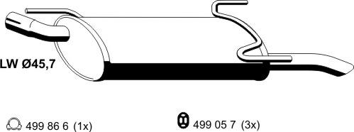 ERNST 052047 - Izplūdes gāzu trokšņa slāpētājs (pēdējais) autodraugiem.lv