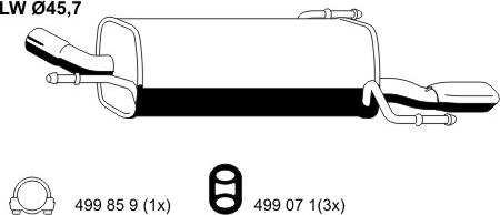 ERNST 011181 - Izplūdes gāzu trokšņa slāpētājs (pēdējais) autodraugiem.lv