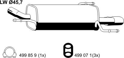 ERNST 011235 - Izplūdes gāzu trokšņa slāpētājs (pēdējais) autodraugiem.lv