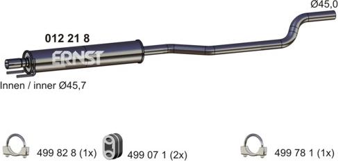ERNST 012218 - Vidējais izpl. gāzu trokšņa slāpētājs autodraugiem.lv