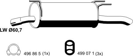 ERNST 034005 - Izplūdes gāzu trokšņa slāpētājs (pēdējais) autodraugiem.lv