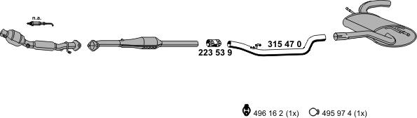 ERNST 031753 - Izplūdes gāzu sistēma autodraugiem.lv