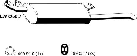 ERNST 033114 - Izplūdes gāzu trokšņa slāpētājs (pēdējais) autodraugiem.lv