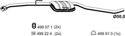 ERNST 024211 - Vidējais izpl. gāzu trokšņa slāpētājs autodraugiem.lv