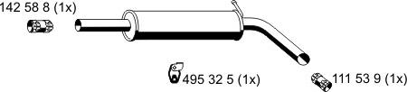 ERNST 112284 - Vidējais izpl. gāzu trokšņa slāpētājs autodraugiem.lv