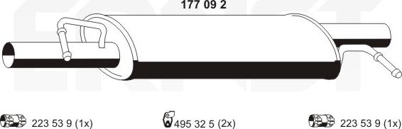 ERNST 177092 - Vidējais izpl. gāzu trokšņa slāpētājs autodraugiem.lv