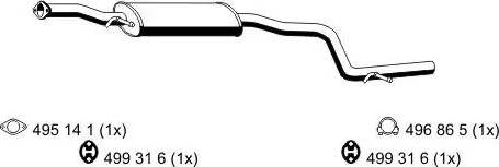 ERNST 344043 - Vidējais izpl. gāzu trokšņa slāpētājs autodraugiem.lv