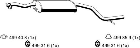 ERNST 343190 - Vidējais izpl. gāzu trokšņa slāpētājs autodraugiem.lv