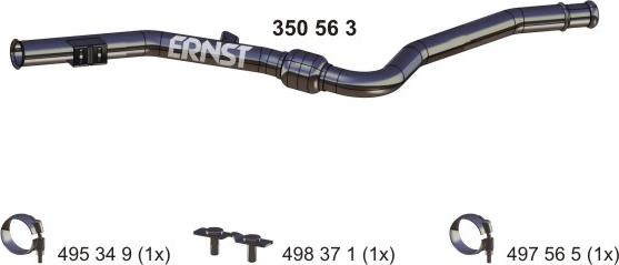 ERNST 350563 - Izplūdes caurule autodraugiem.lv