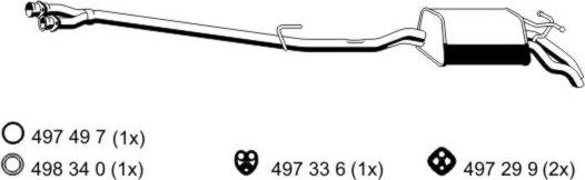 ERNST 351027 - Izplūdes gāzu trokšņa slāpētājs (pēdējais) autodraugiem.lv