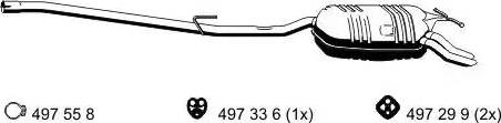 ERNST 362122 - Izplūdes gāzu trokšņa slāpētājs (pēdējais) autodraugiem.lv