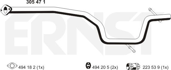 ERNST 305471 - Izplūdes caurule autodraugiem.lv