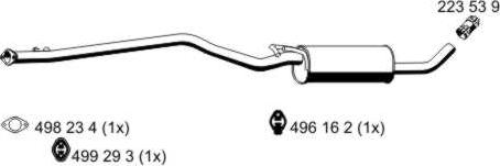 ERNST 331289 - Vidējais izpl. gāzu trokšņa slāpētājs autodraugiem.lv