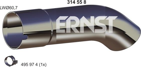 ERNST 332491 - Izplūdes caurule autodraugiem.lv