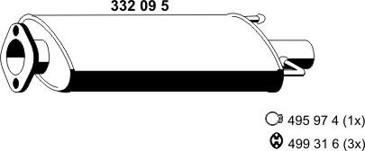 ERNST 332095 - Vidējais izpl. gāzu trokšņa slāpētājs autodraugiem.lv