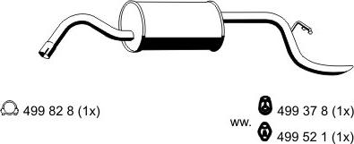 ERNST 332040 - Izplūdes gāzu trokšņa slāpētājs (pēdējais) autodraugiem.lv